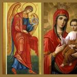 祈り「聖母の聖母、喜ぶ」 - 現代ロシア語と旧スラヴ語のテキスト