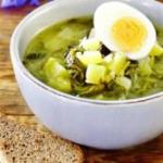 写真付きの段階的なレシピに従って、スイバの緑のキャベツのスープを卵で調理する方法